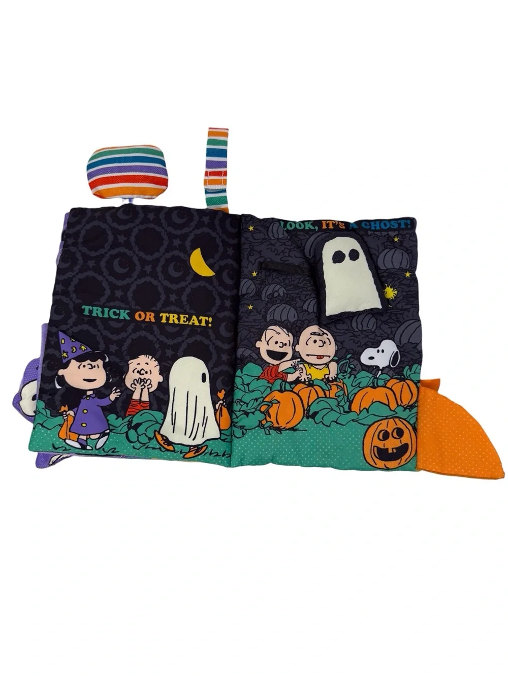 Peanuts Halloween soft cloth crinkle sound baby/childs book snoopy/Charlie brown